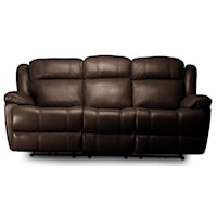 86" Top Grain Leather Match Power Sofa with Power Head rest and USB
